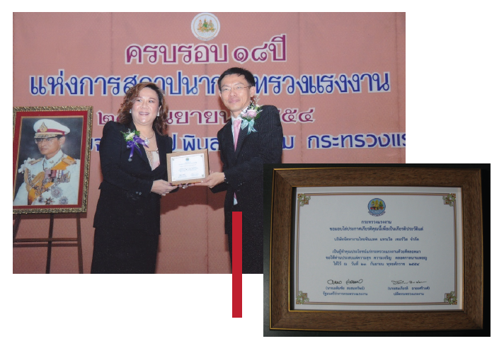 Outstanding Enterprise Award 2011 Certificate